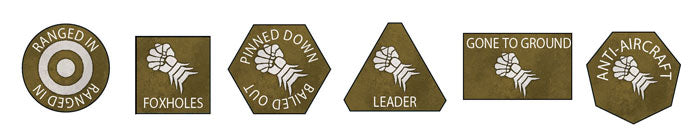 Flames of War: British Armoured Fist Token Set (ONLINE ORDER ONLY)