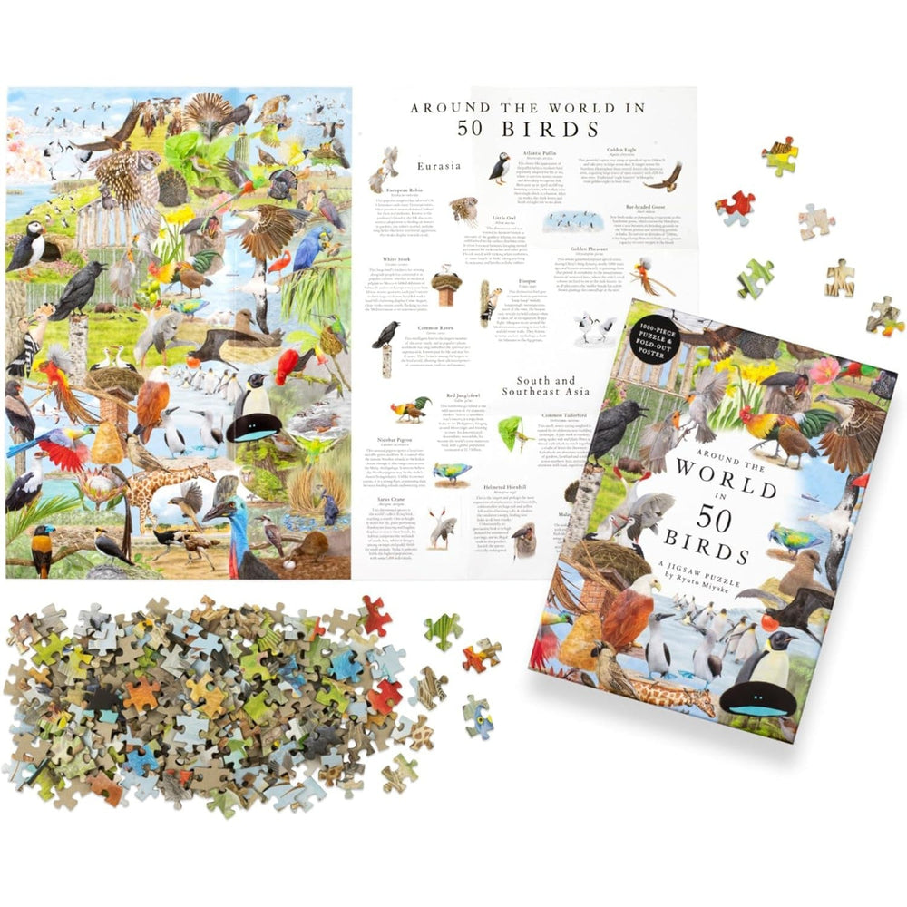 Around the World in 50 Birds 1000 Piece Jigsaw Puzzle Laurence King (ONLINE ORDER ONLY)