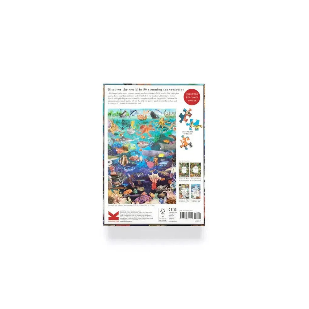 Around the World in 50 Fish 1000 Piece Jigsaw Puzzle Laurence King