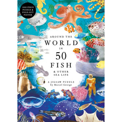 Around the World in 50 Fish 1000 Piece Jigsaw Puzzle Laurence King