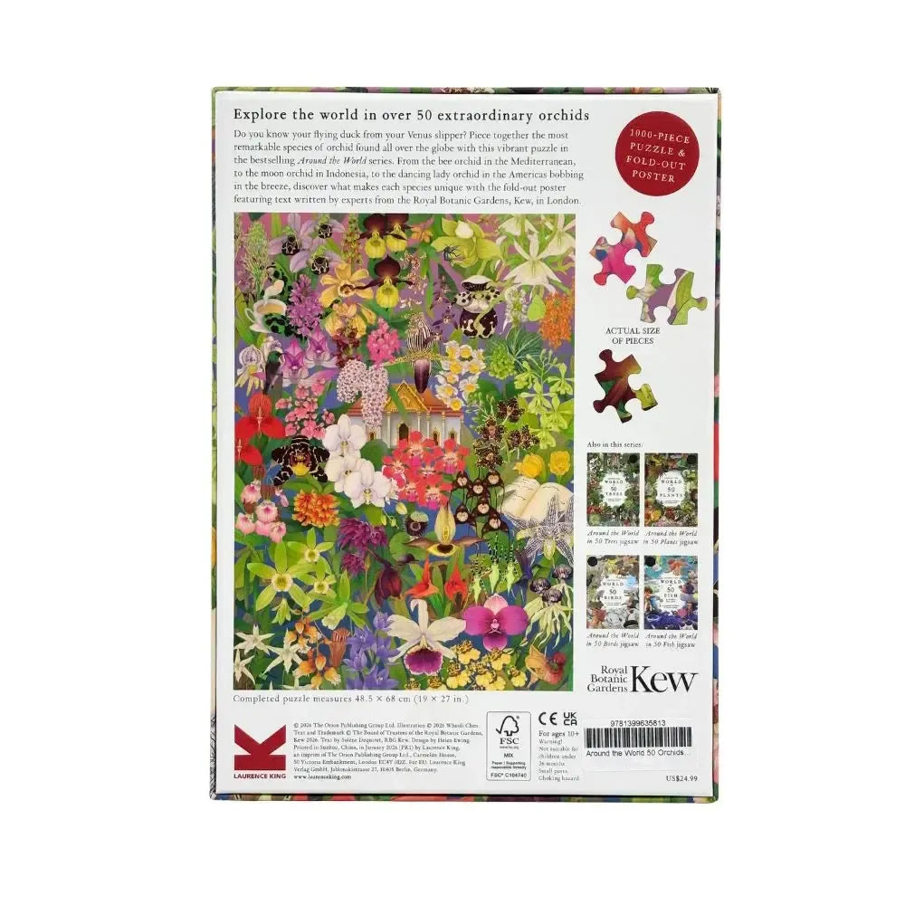 Around the World in 50 Orchids 1000 Piece Jigsaw Puzzle Laurence King (ONLINE ORDER ONLY)