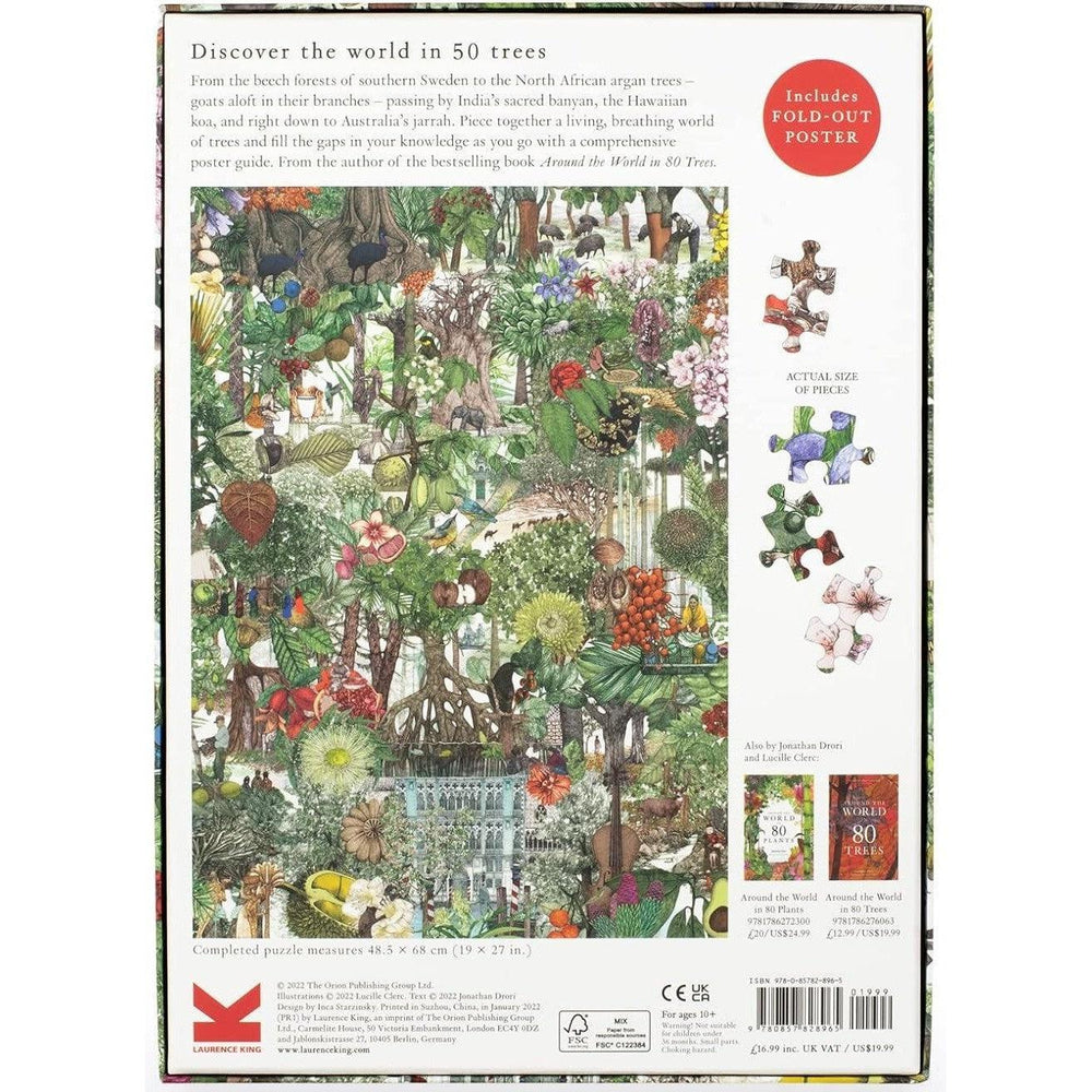 Around the World in 50 Trees 1000 Piece Jigsaw Puzzle Laurence King (ONLINE ORDER ONLY)
