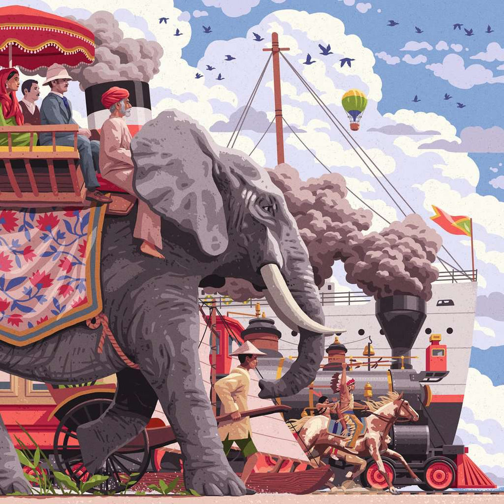 Around the World in 80 Days 750 Piece Jigsaw Puzzle Ravensburger (ONLINE ORDER ONLY)