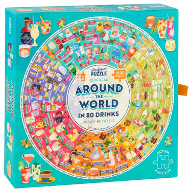 Around the World in 80 Drinks 1000 Piece Circular Jigsaw Puzzle Professor Puzzle (ONLINE ORDER ONLY)