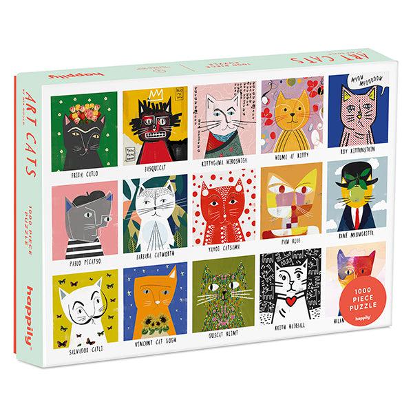 Art Cats 1000 Piece Jigsaw Puzzle Happily (ONLINE ORDER ONLY)