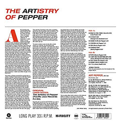 Art Pepper - Artistry Of Pepper [Import] (180 Gram Vinyl, Limited Edition, Remastered) [Vinyl] (ONLINE ORDER ONLY)