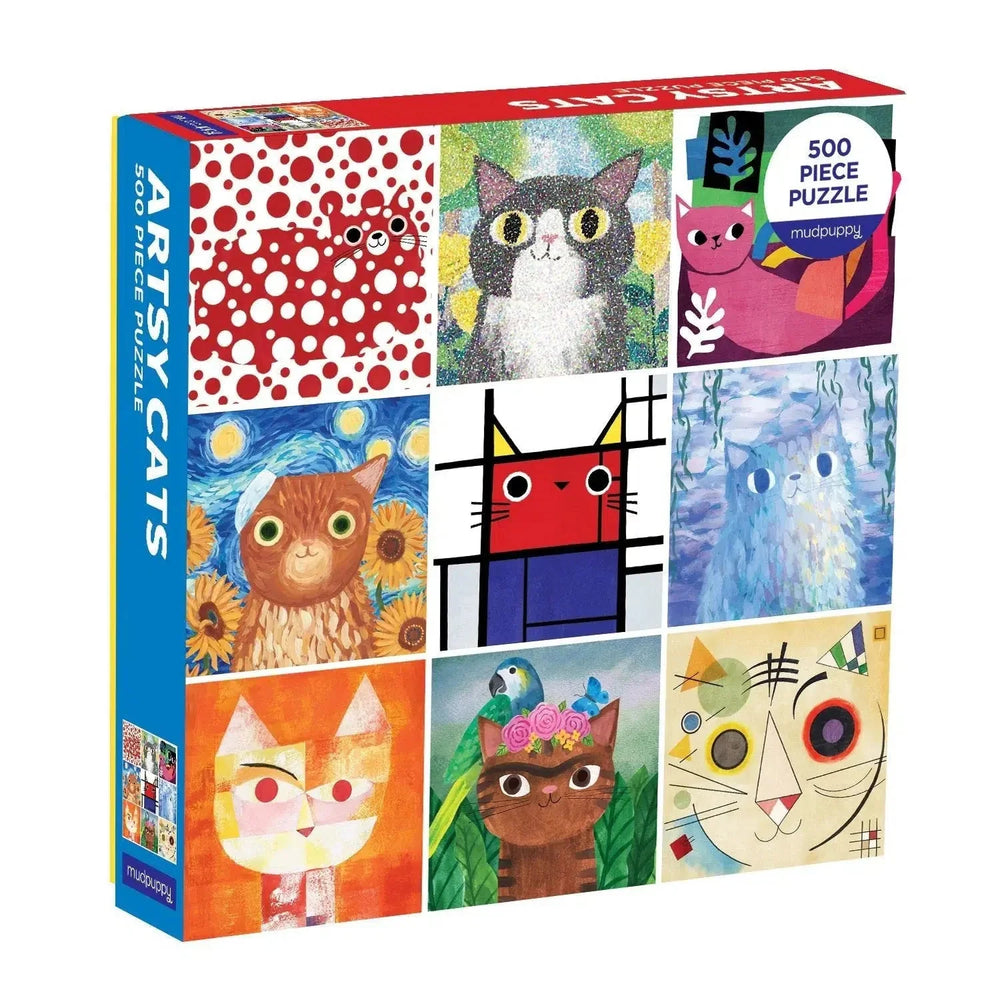 Artsy Cats 500 Piece Jigsaw Puzzle Mudpuppy (ONLINE ORDER ONLY)