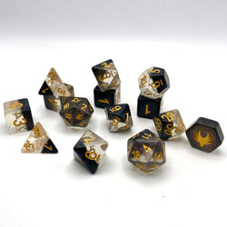 Ascending Shadow - 14 Piece DnD Dice Set | Acrylic RPG Gaming Dice (ONLINE ORDER ONLY)