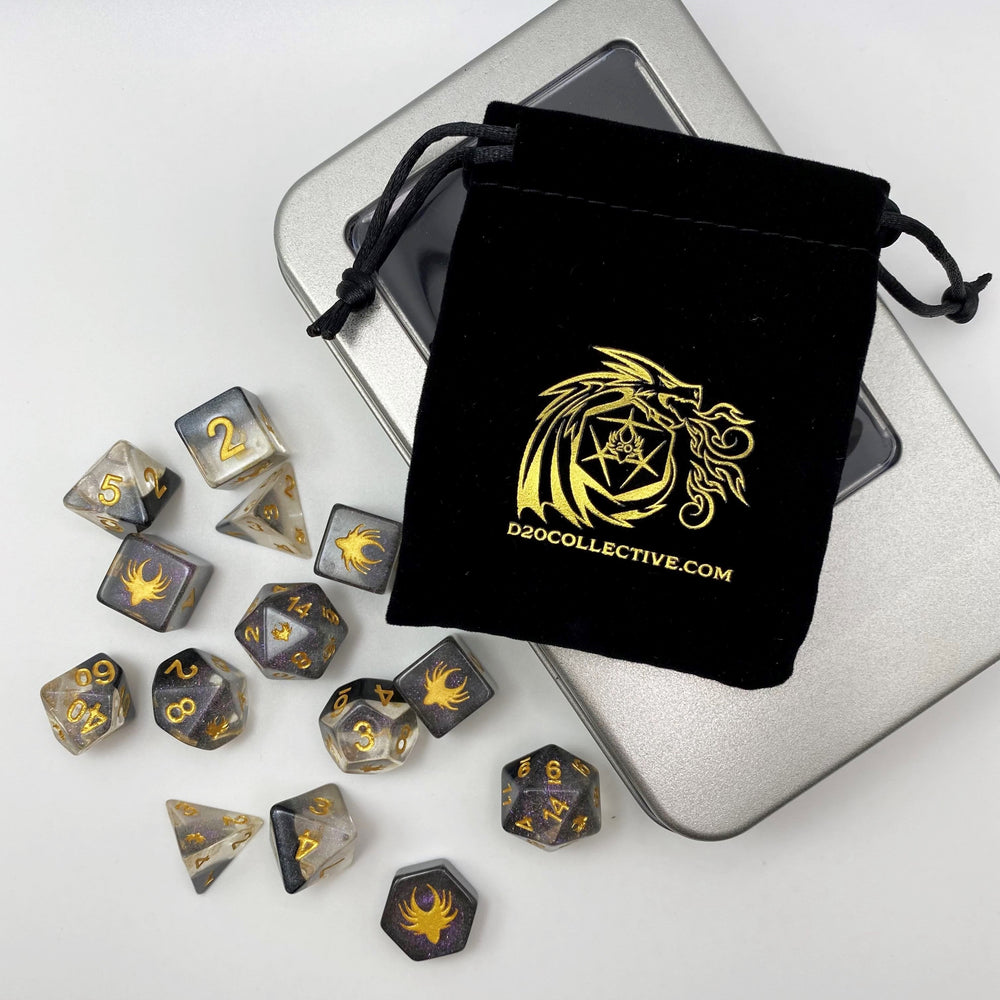Ascending Shadow - 14 Piece DnD Dice Set | Acrylic RPG Gaming Dice (ONLINE ORDER ONLY)