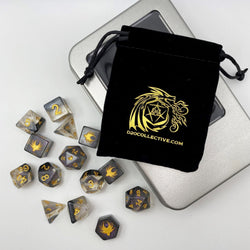 Ascending Shadow - 14 Piece DnD Dice Set | Acrylic RPG Gaming Dice (ONLINE ORDER ONLY)