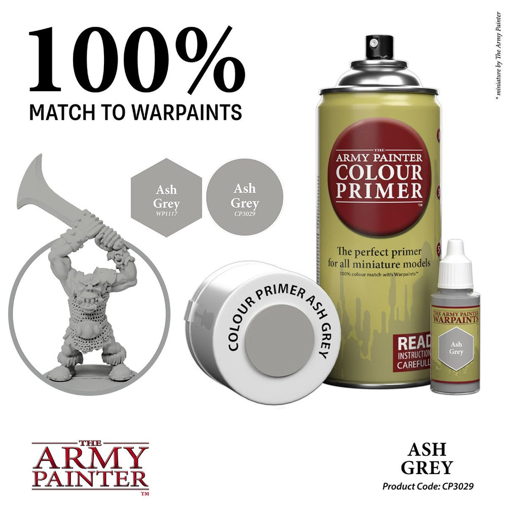 Army Painter Colour Primer: Ash Grey (ONLINE ORDER ONLY)