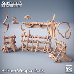 3D Printed Artisan Guild Ashen Alfar Inquisitor Weapon Racks Ashen Alfar Inquisitors 28mm 32mm (Online Only)