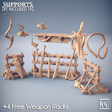 3D Printed Artisan Guild Ashen Alfar Inquisitor Weapon Racks Ashen Alfar Inquisitors 28mm 32mm (Online Only)