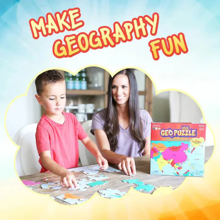 Asia GeoPuzzle 50 Piece Jigsaw Puzzle Geotoys (ONLINE ORDER ONLY)