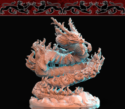 3D Printed Nafarrate -Asian Dragon Bestiary Vol. 1 Bestiary Creatures Volume 1 - 28mm 32mm D&D (Online Only)