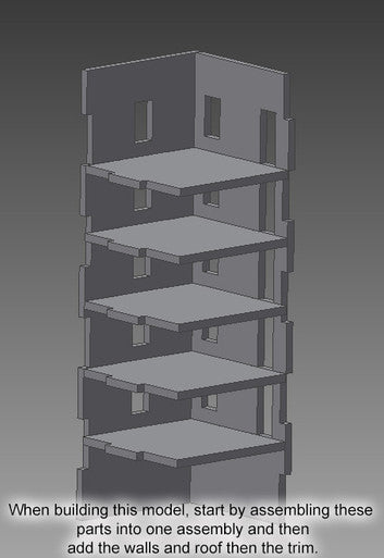 6mm Large Apartment Block (Matboard) - 285CSS152 (Online Order Only)