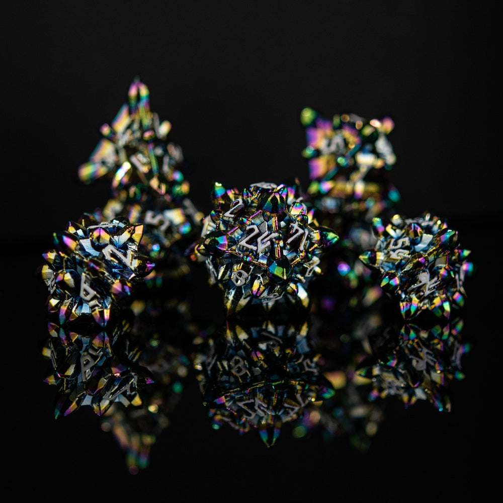 PRE-ORDER || Asteroid Fields Metal Dice Set - Iris