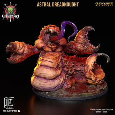 3D Printed Clay Cyanide Astral Dreadnought Githyanki Faction 28 32 mm D&D (Online Only)
