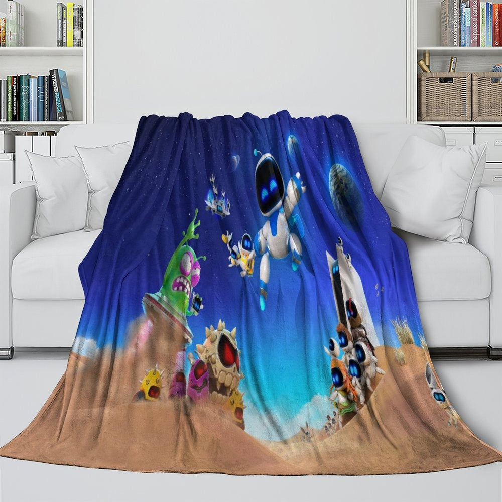 Astro Bot Blanket Flannel Throw Room Decoration (Online Order Only)
