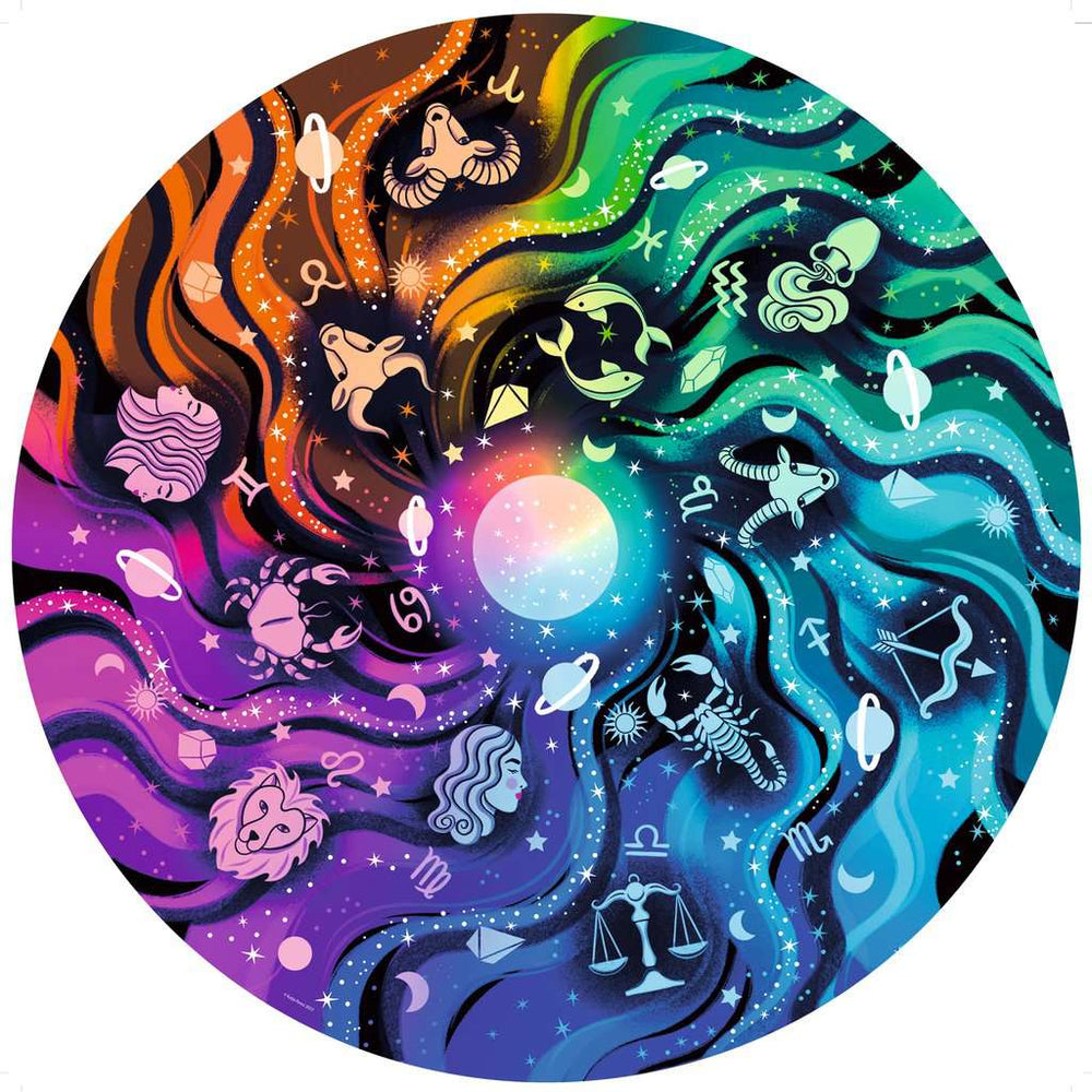 Astrology "Circle of Colors" 500 Piece Round Jigsaw Puzzle Ravensburger (ONLINE ORDER ONLY)