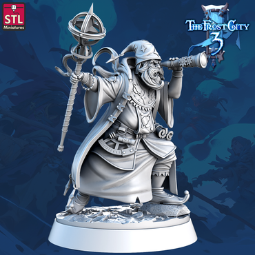 3D Printed STL Miniatures Mages Set Core Characters The Frost City 3 28 - 32mm War Gaming D&D (Online Only)