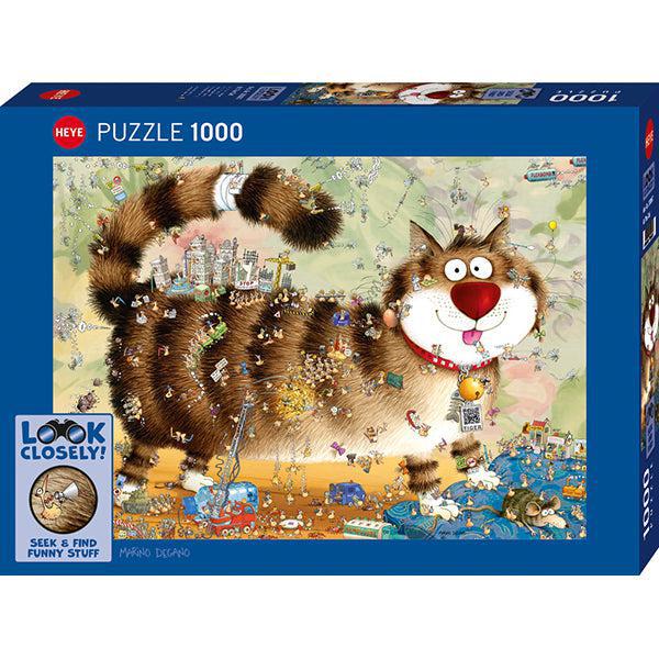 At the Cat Look Closely Seek & Find 1000 Piece Jigsaw Puzzle Heye (ONLINE ORDER ONLY)