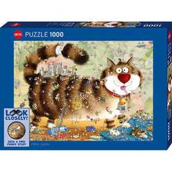 At the Cat Look Closely Seek & Find 1000 Piece Jigsaw Puzzle Heye (ONLINE ORDER ONLY)