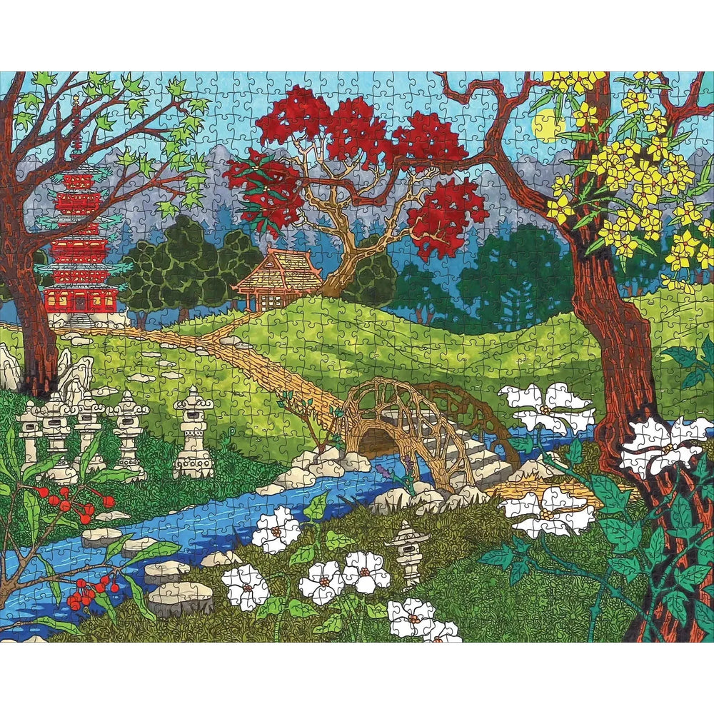 At the Japanese Garden 1000 Piece Jigsaw Puzzle Pomegranate (ONLINE ORDER ONLY)