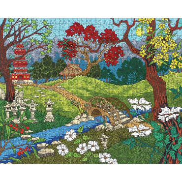 At the Japanese Garden 1000 Piece Jigsaw Puzzle Pomegranate (ONLINE ORDER ONLY)