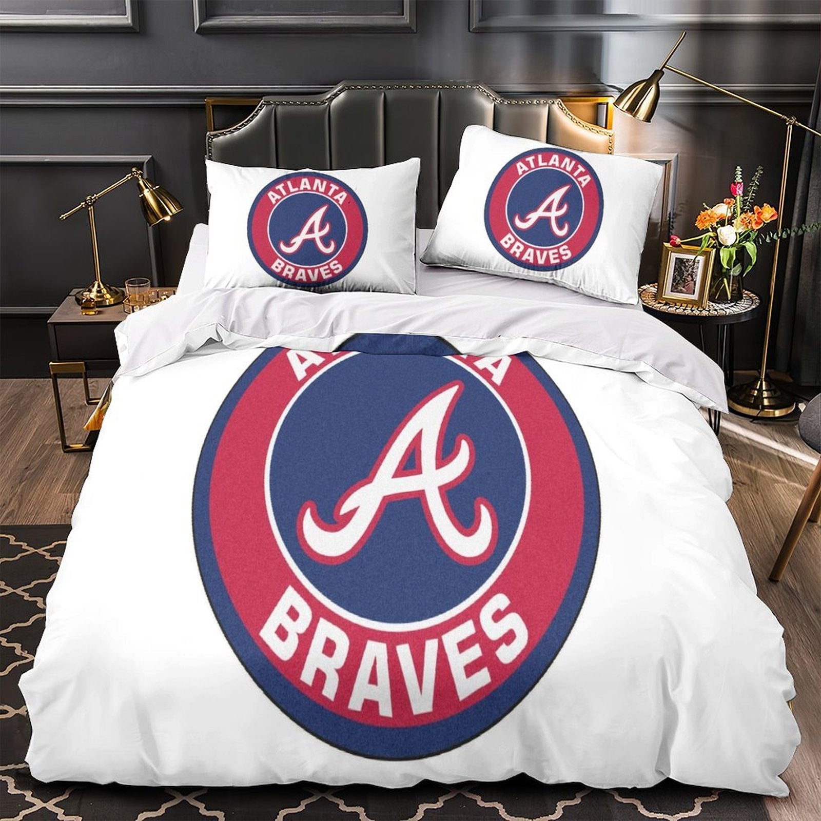 Atlanta Braves Bedding Set Quilt Cover Without Filler (Online Order Only)