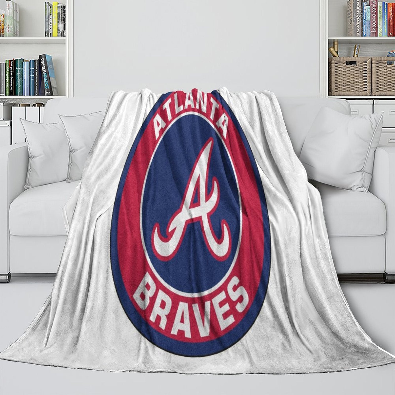 Atlanta Braves Blanket Flannel Throw Room Decoration (Online Order Only)