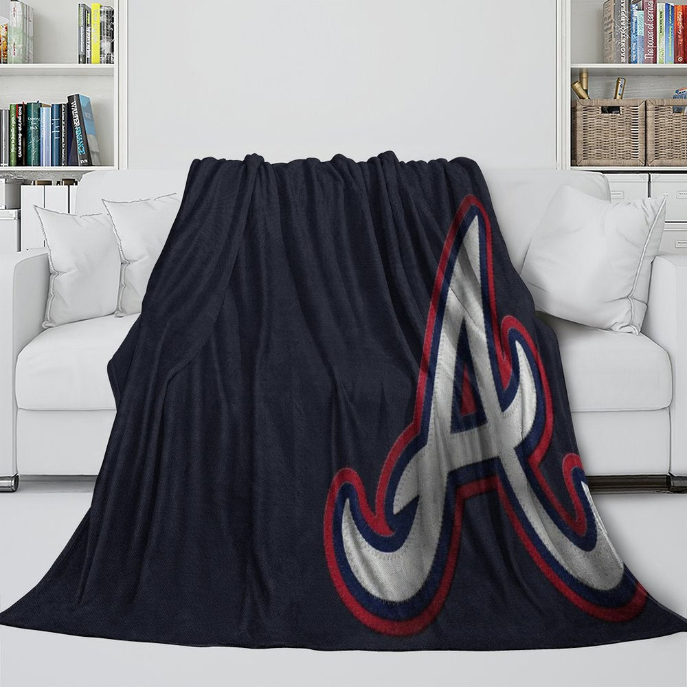 Atlanta Braves Blanket Flannel Throw Room Decoration (Online Order Only)