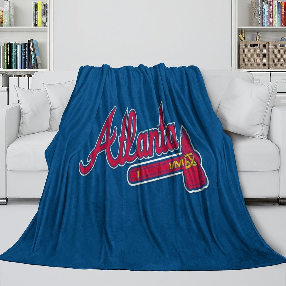 Atlanta Braves Blanket Flannel Throw Room Decoration (Online Order Only)
