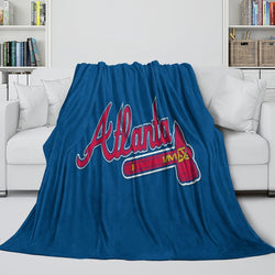 Atlanta Braves Blanket Flannel Throw Room Decoration (Online Order Only)