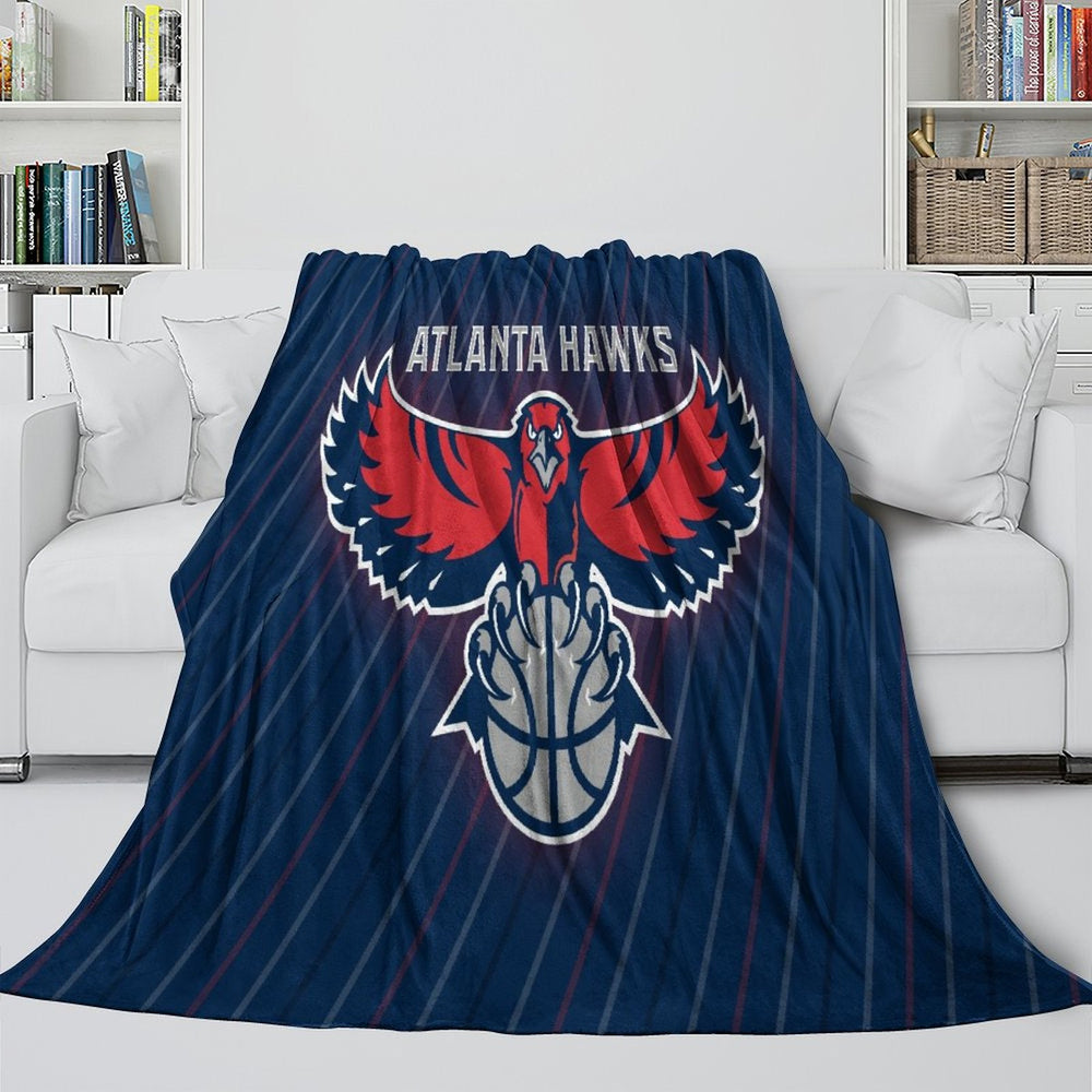 Atlanta Hawks Blanket Flannel Fleece Throw Room Decoration (Online Order Only)