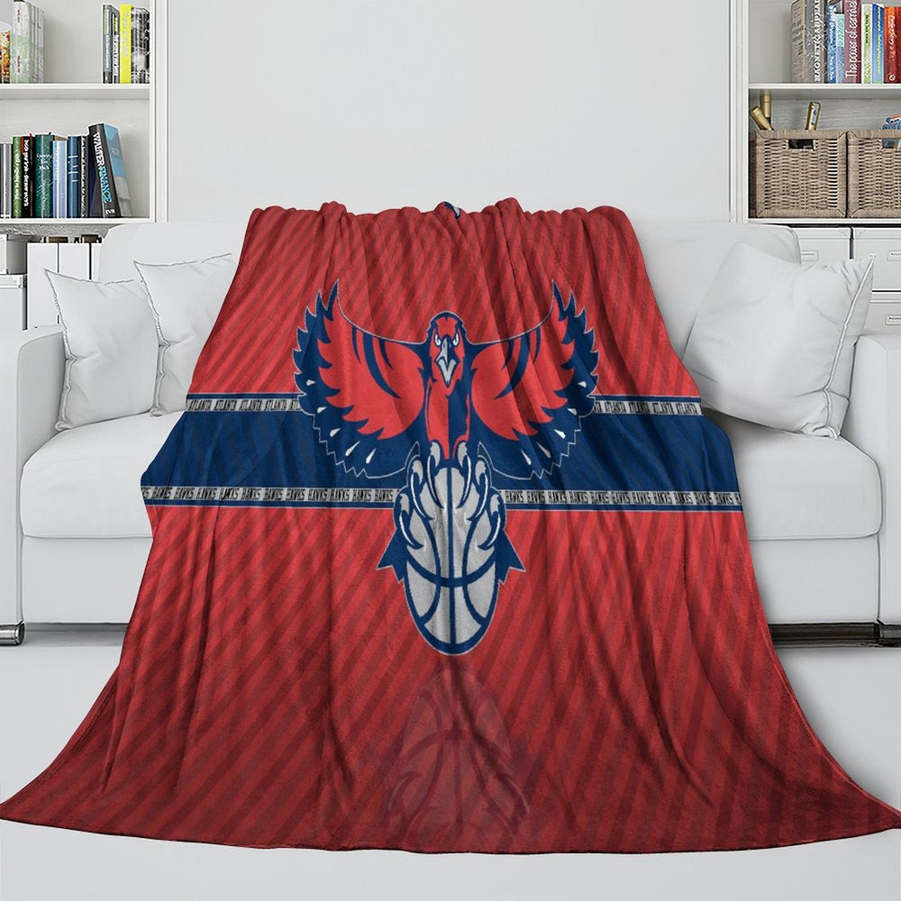 Atlanta Hawks Blanket Flannel Fleece Throw Room Decoration (Online Order Only)