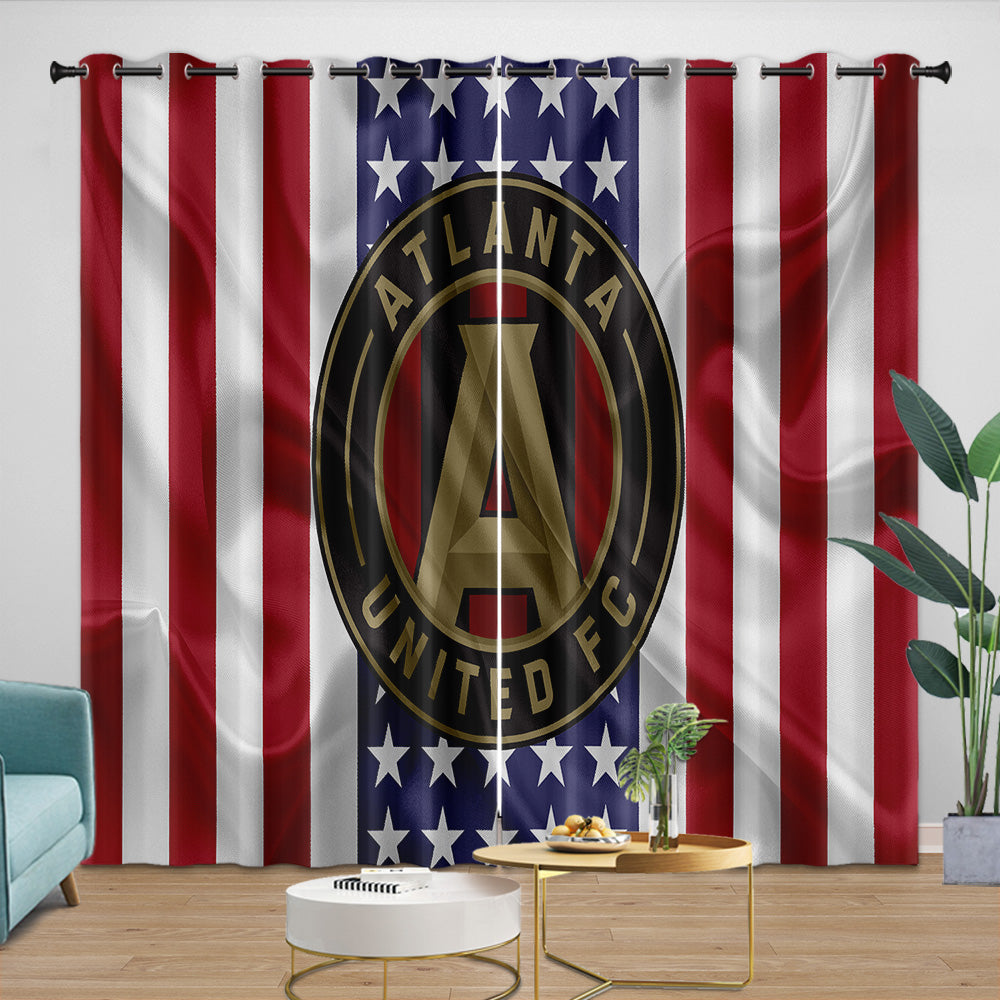 Atlanta United FC Curtains Blackout Window Drapes Room Decoration (Online Order Only)