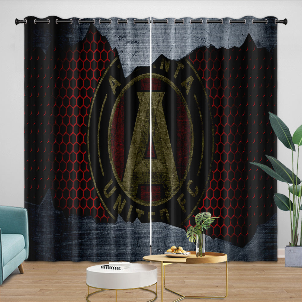 Atlanta United FC Curtains Blackout Window Drapes Room Decoration (Online Order Only)