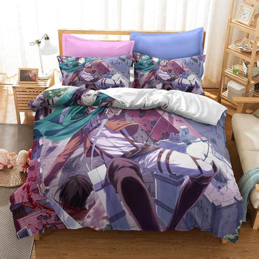 Attack on Titan Bedding Set Pattern Quilt Cover Without Filler (Online Order Only)