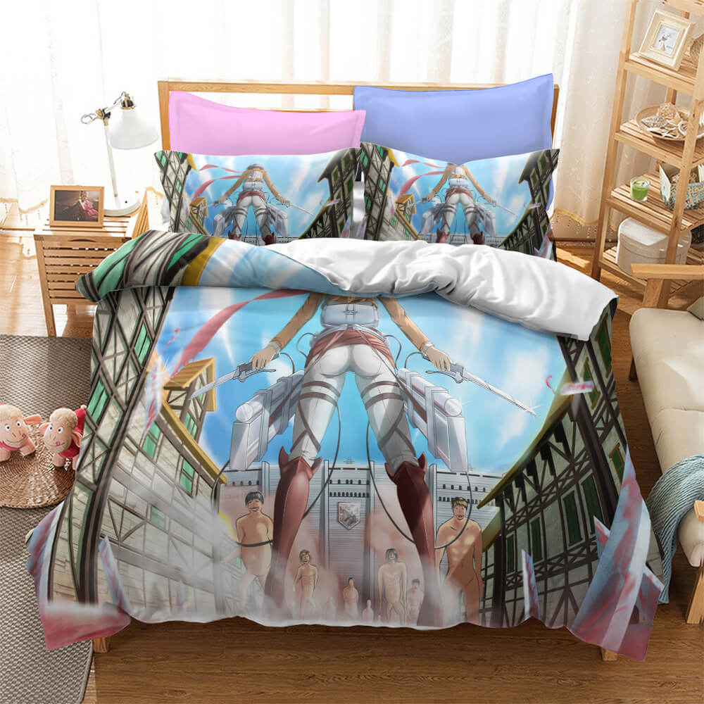 Attack on Titan Bedding Set Pattern Quilt Cover Without Filler (Online Order Only)