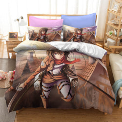 Attack on Titan Bedding Set Pattern Quilt Cover Without Filler (Online Order Only)