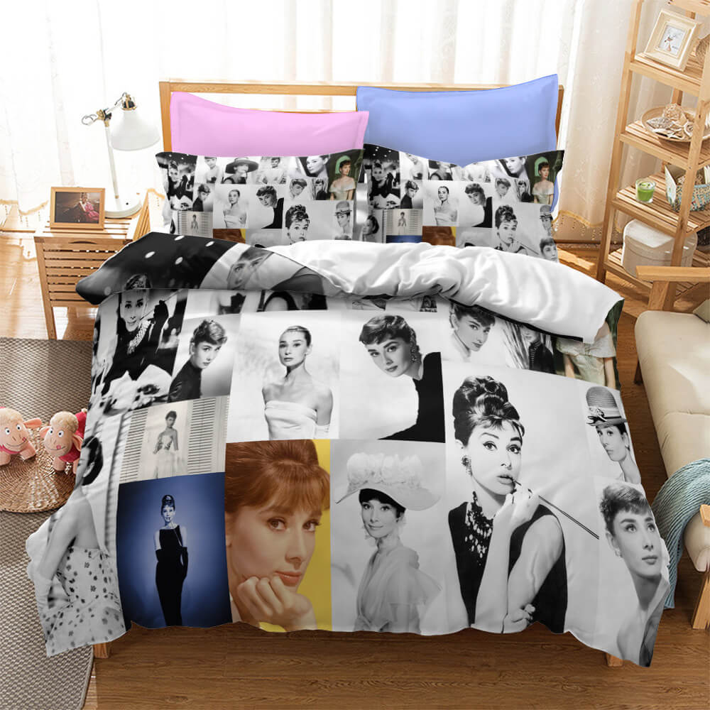 Audrey Hepburn Cosplay Bedding Set Quilt Cover Without Filler (Online Order Only)