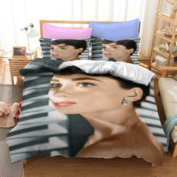 Audrey Hepburn Cosplay Bedding Set Quilt Cover Without Filler (Online Order Only)