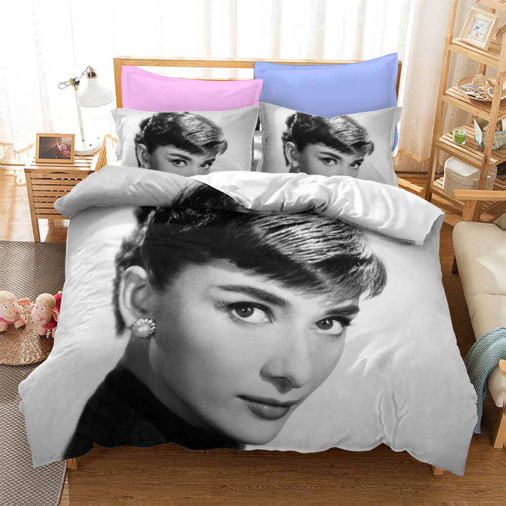 Audrey Hepburn Cosplay Bedding Set Quilt Cover Without Filler (Online Order Only)