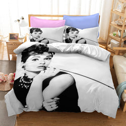 Audrey Hepburn Cosplay Bedding Set Quilt Cover Without Filler (Online Order Only)