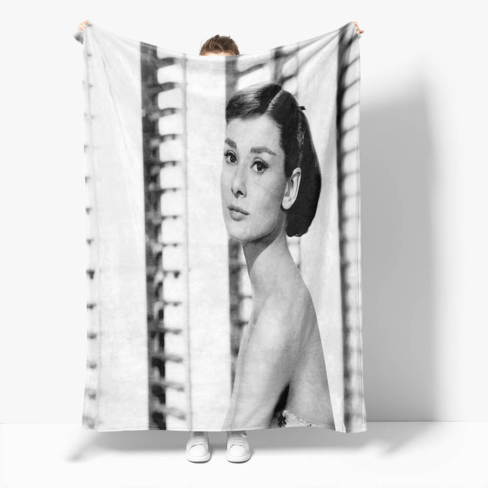 Audrey Hepburn Flannel Throw Blanket Micro Fleece Plush Covers Blanket (Online Order Only)