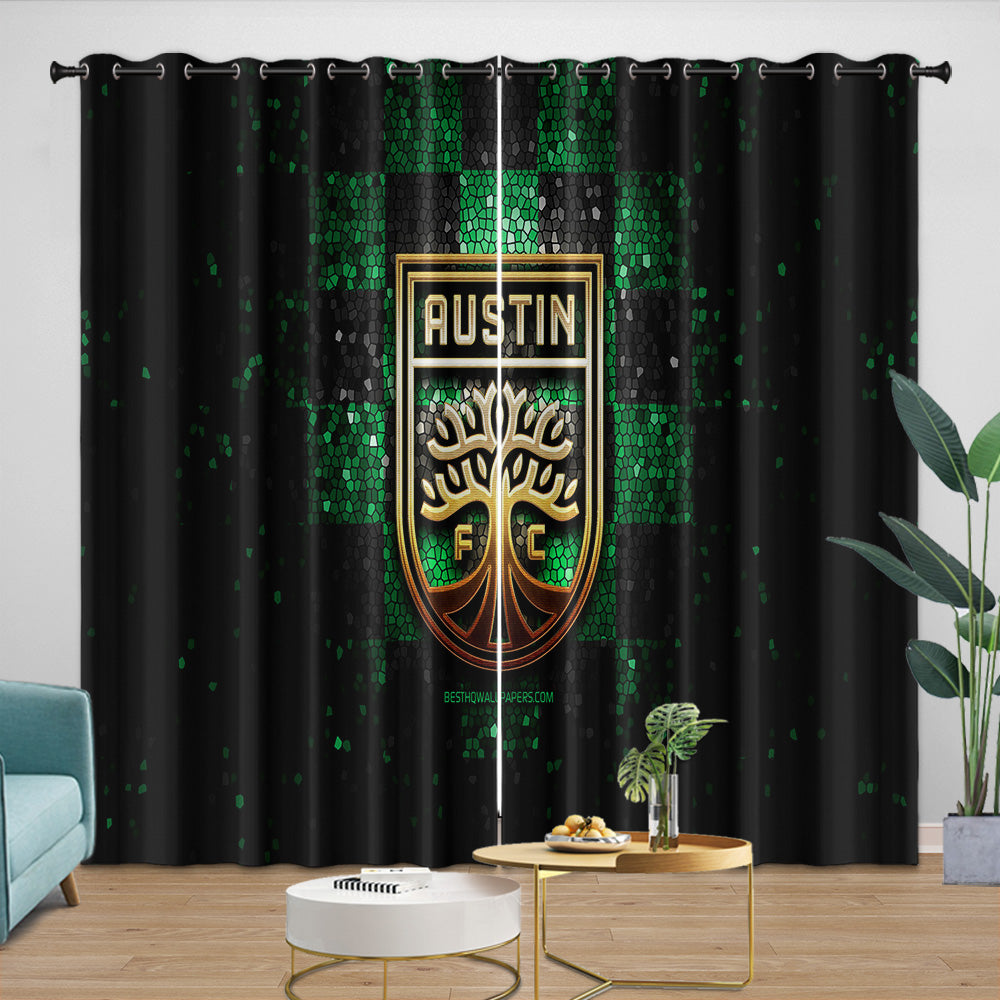 Austin FC Curtains Blackout Window Drapes Room Decoration (Online Order Only)