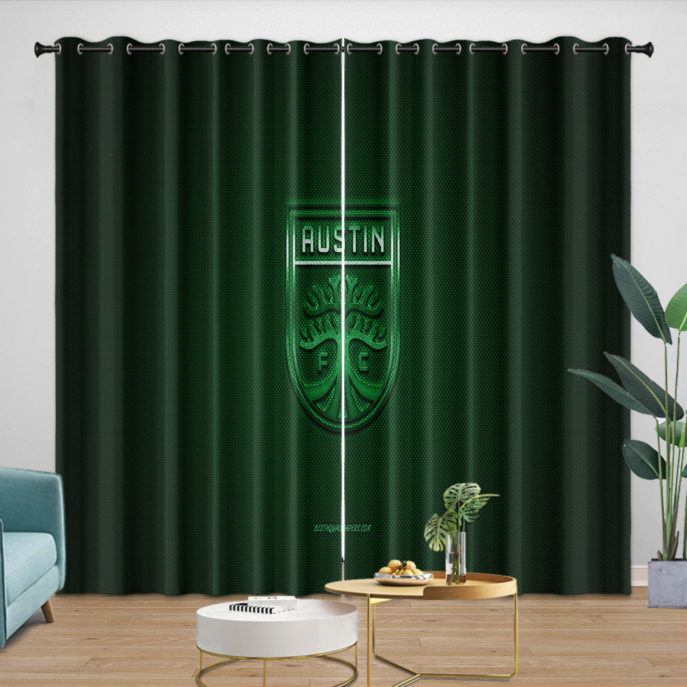 Austin FC Curtains Blackout Window Drapes Room Decoration (Online Order Only)