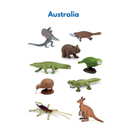 Continent Animal Miniatures: All 8  Sets (Includes Antarctica, Polar/Arctic) (ONLINE ORDER ONLY)