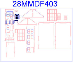 28mm "Brownstone" Row House (MDF) - 28MMDF403 (Online Order Only)